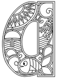 Download, print, color-in, colour-in lowercase a